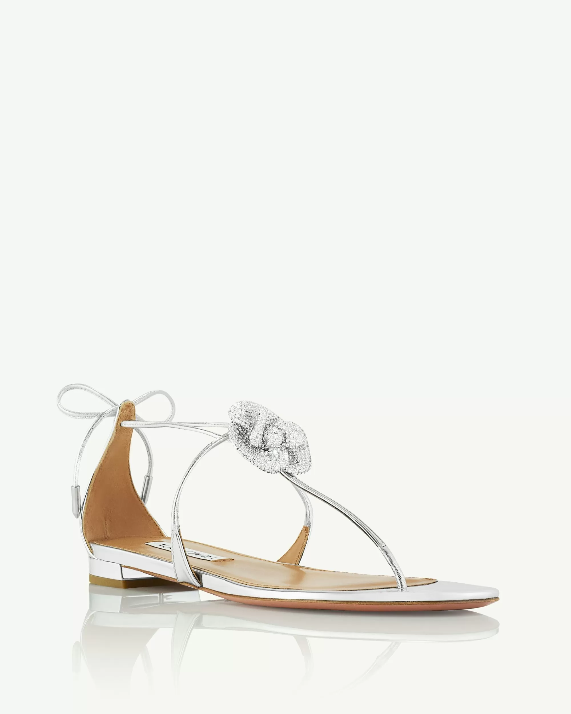 Aquazzura Crystal Orchid Sandal Flat | Sandals | Flats