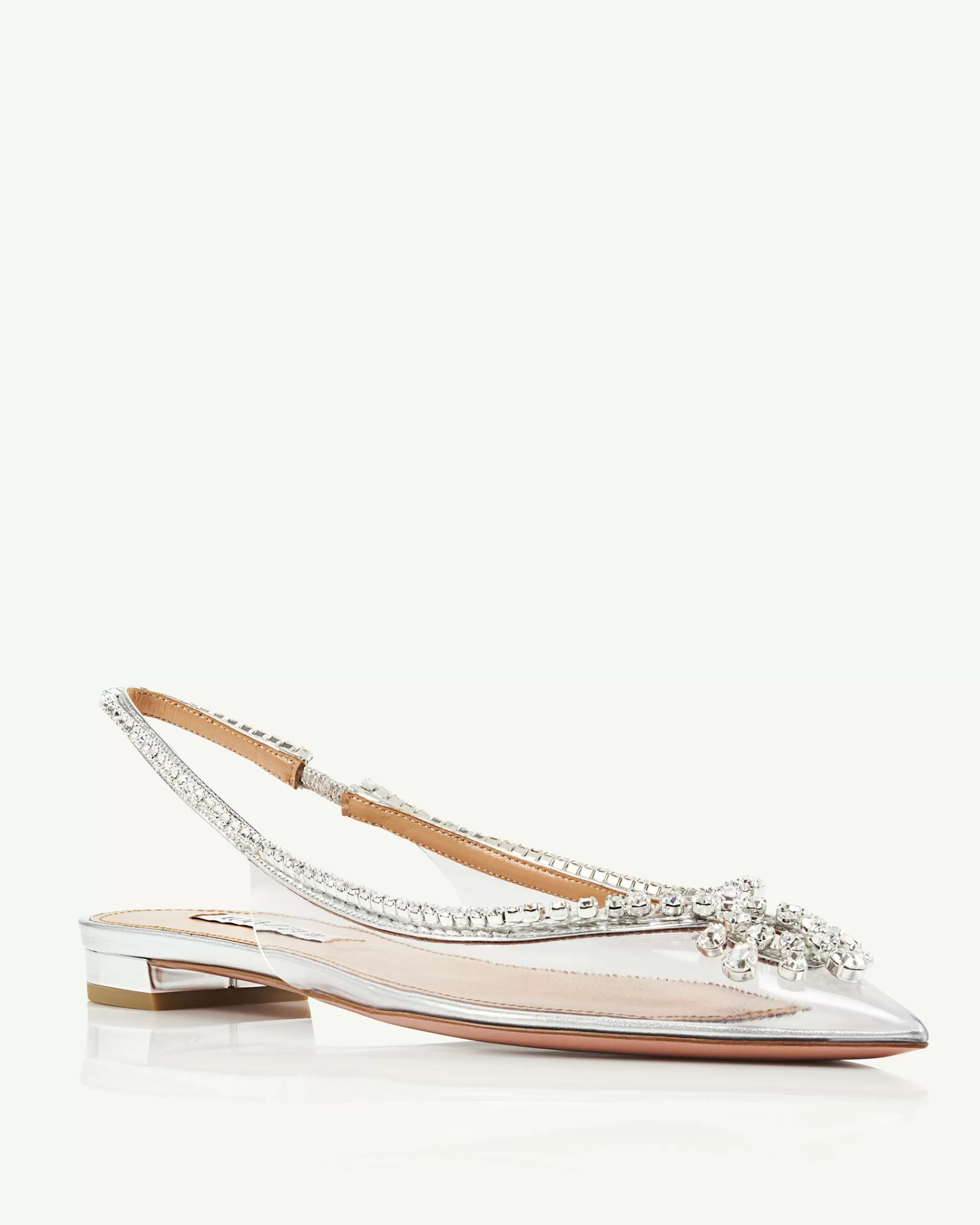 Aquazzura Seduction Crystal Sling Flat | Flats