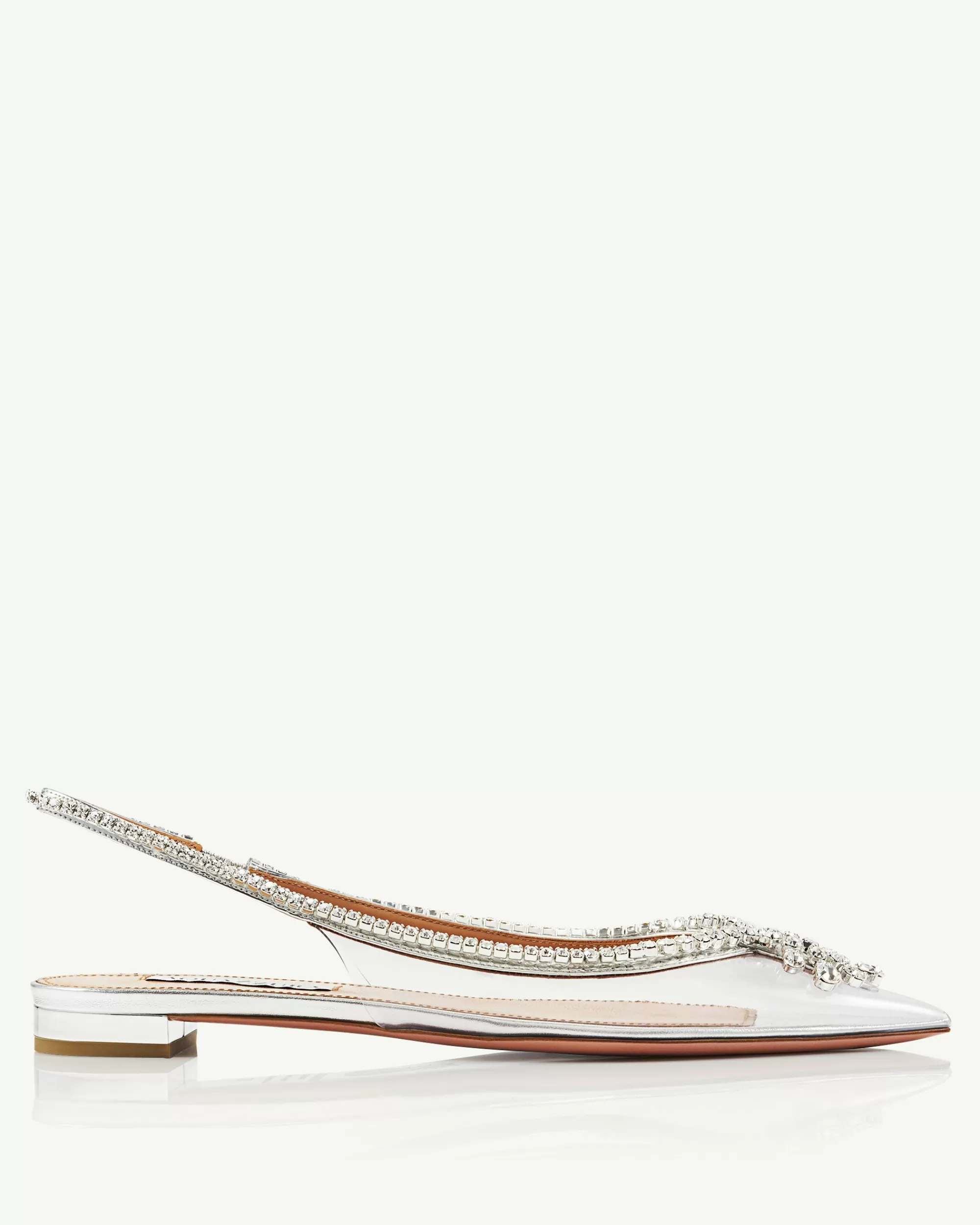 Aquazzura Seduction Crystal Sling Flat | Flats