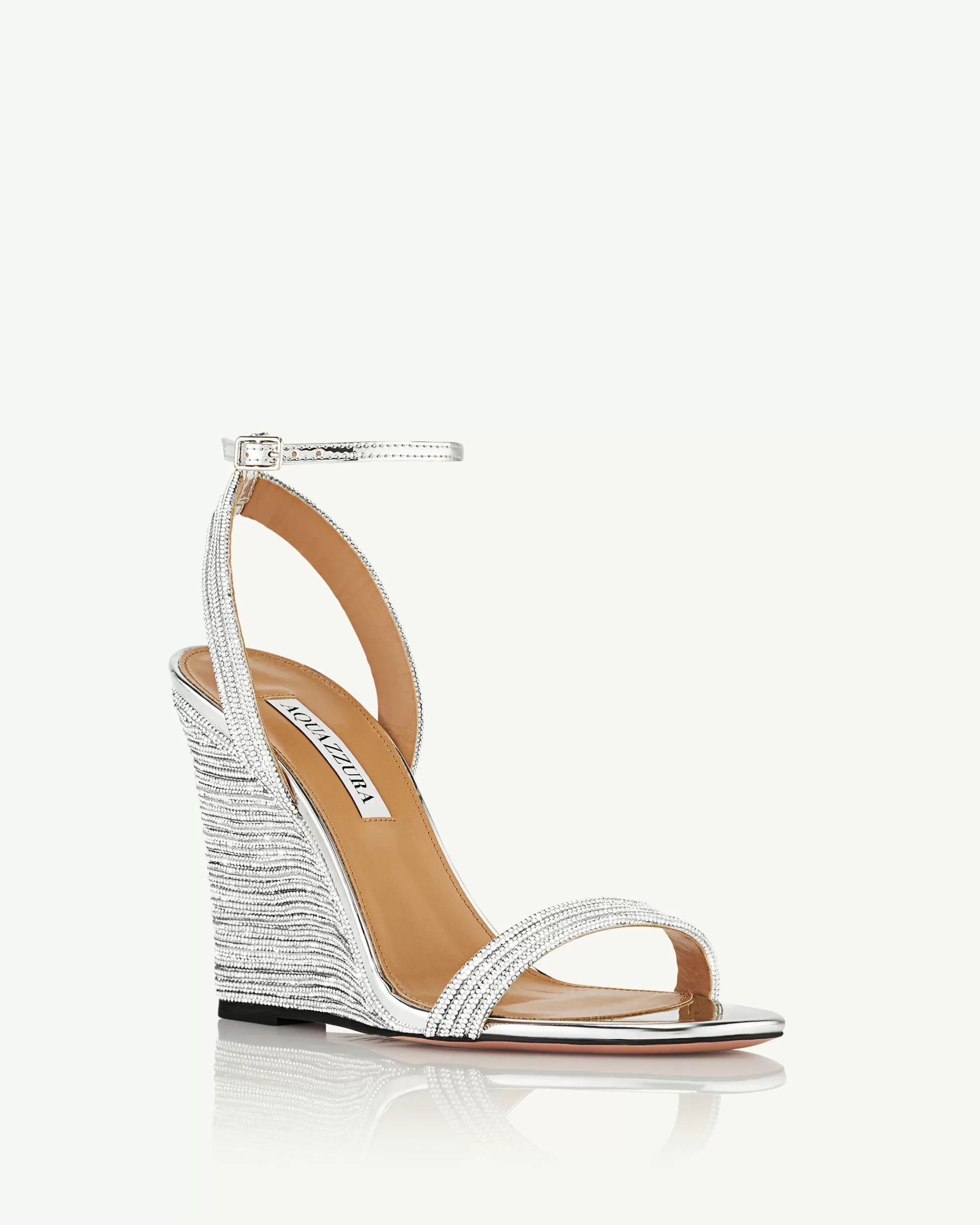 Aquazzura Wow Crystal Wedge 95 | Sandals | Bridal